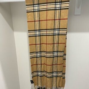 NEW - Lord & Taylor Tan Plaid Scarf